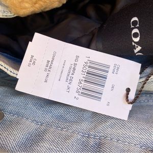 Women’s Coach Denim Jacket with Signature Sherpa